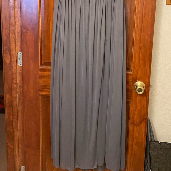 DAVIDS BRIDAL ONE SHOULDER LONG DRESS - Picture 6 of 13